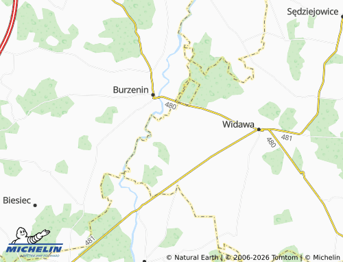 MICHELIN Wielka Wieś B map - ViaMichelin