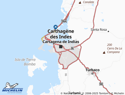 MICHELIN Escallón Villa map - ViaMichelin