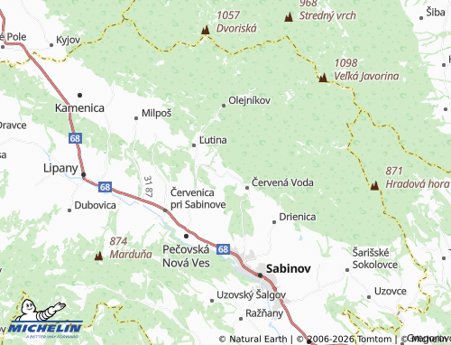 MICHELIN-Landkarte Jakovany - ViaMichelin