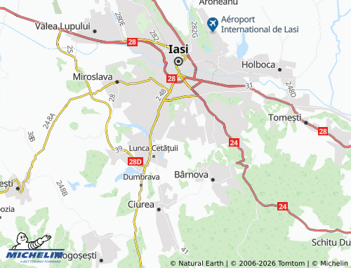 MICHELIN Hlincea map - ViaMichelin