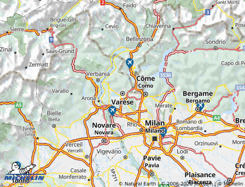 MICHELIN Varese map - ViaMichelin