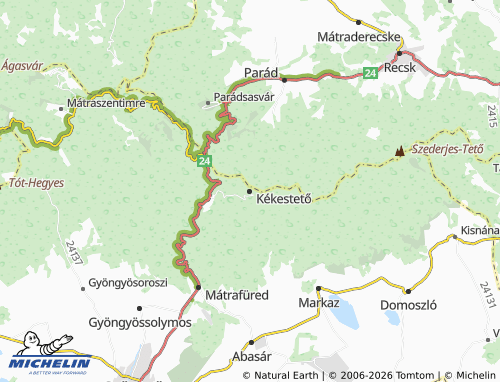 MICHELIN Kékestető map - ViaMichelin