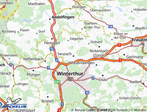Mapa MICHELIN Seuzach - ViaMichelin