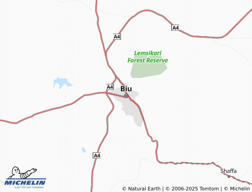 MICHELIN Biu map - ViaMichelin