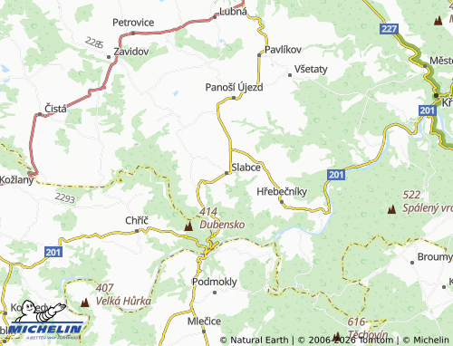 Mappa MICHELIN Slabce - ViaMichelin