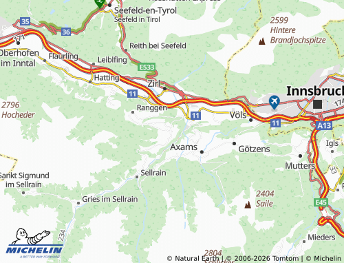 Carte MICHELIN Oberperfuss - ViaMichelin