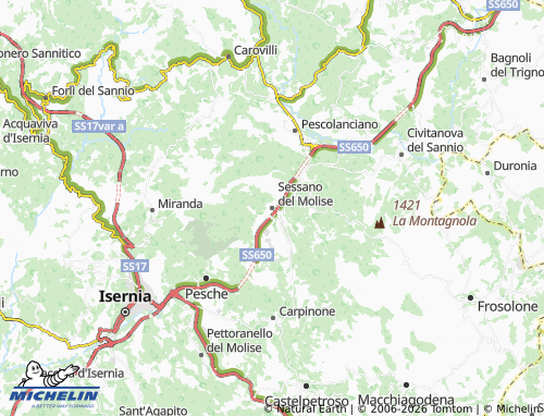 Mapa MICHELIN Sessano del Molise - ViaMichelin