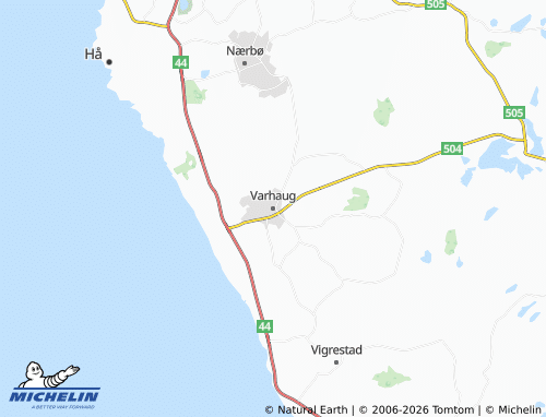 Carte MICHELIN Varhaug - ViaMichelin