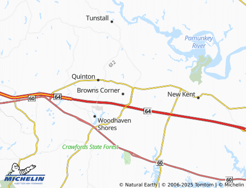 MICHELIN Browns Corner map - ViaMichelin