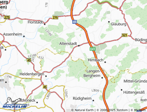 MICHELIN-Landkarte Höchst an der Nidder - ViaMichelin