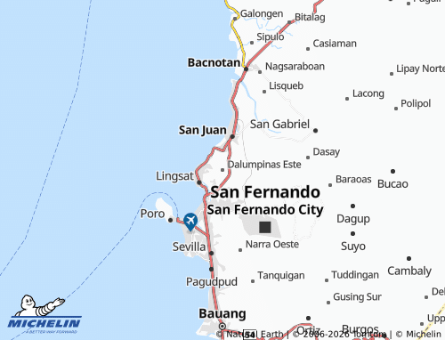 MICHELIN Dalumpinas Este map - ViaMichelin