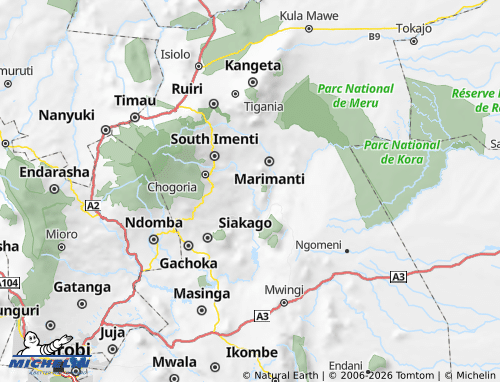 MICHELIN Tharaka-Nithi map - ViaMichelin