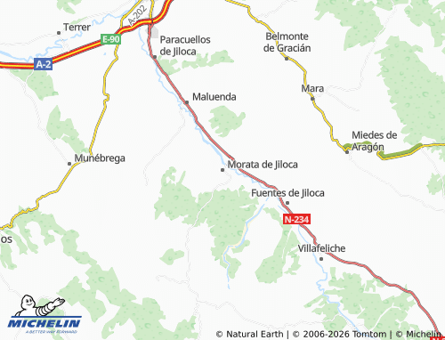 Mapa MICHELIN Morata de Jiloca - ViaMichelin