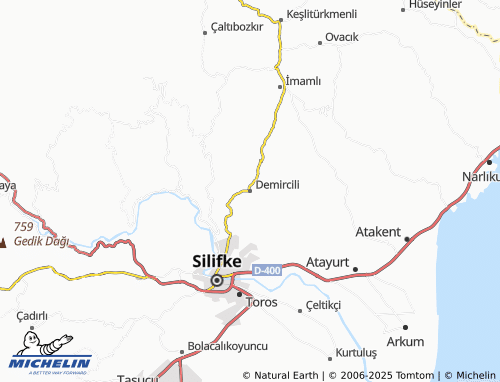 MICHELIN Demircili map - ViaMichelin