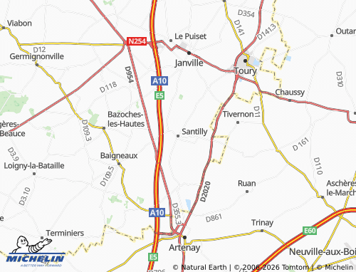 Mapa MICHELIN Santilly - ViaMichelin