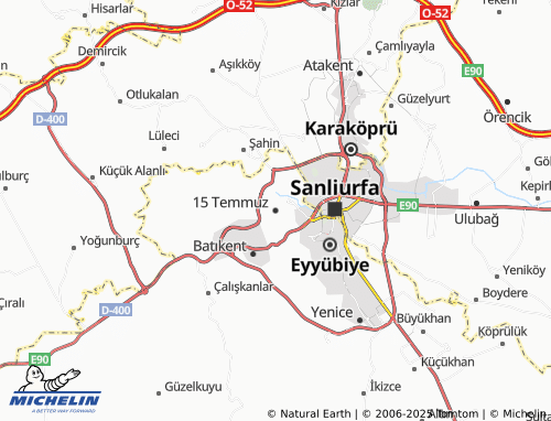 MICHELIN 15 Temmuz map - ViaMichelin