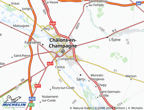 Mapa MICHELIN Saint-Memmie - ViaMichelin