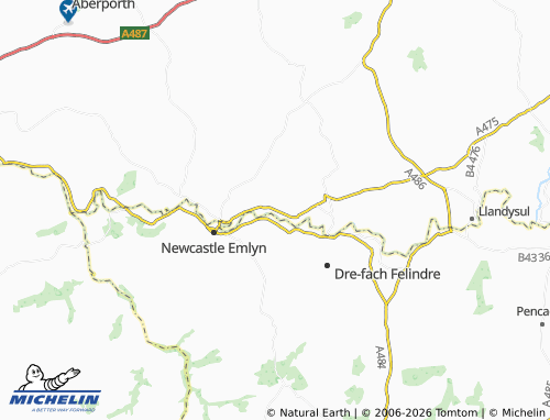 Mappa MICHELIN Llandyfriog - ViaMichelin