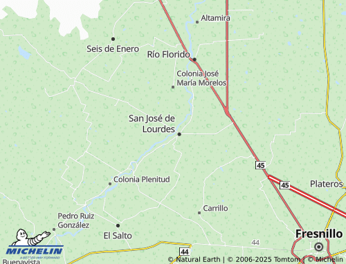 MICHELIN Esparza, San José de Lourdes map - ViaMichelin