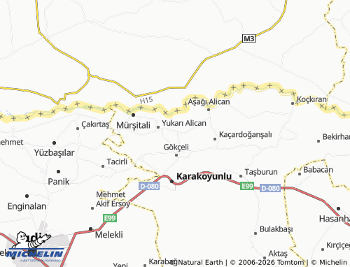 MICHELIN Orta Alican map - ViaMichelin