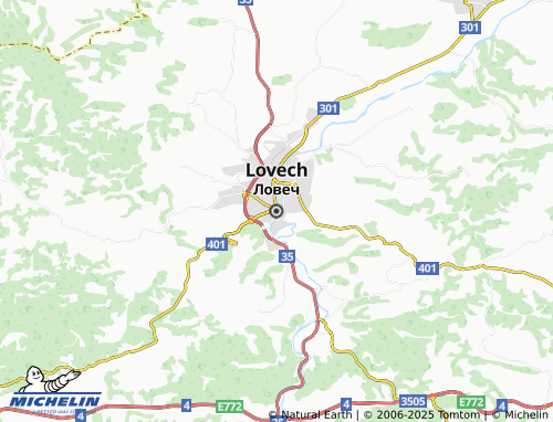Mappa MICHELIN Lovec - ViaMichelin
