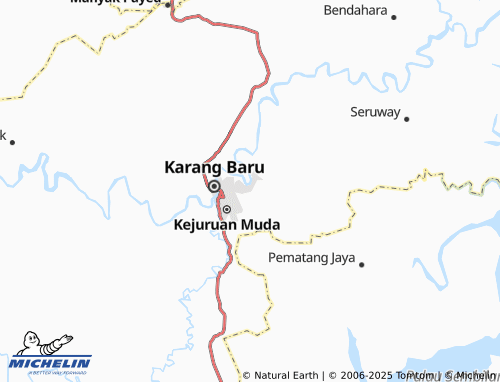 MICHELIN Benua Raja map - ViaMichelin