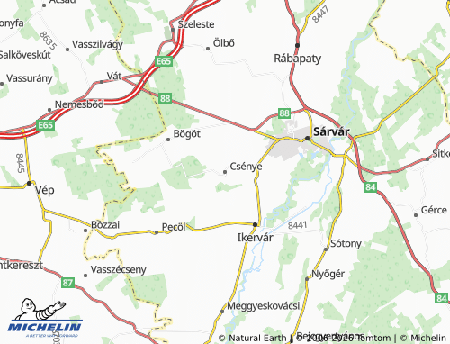 Mapa MICHELIN Csénye - ViaMichelin