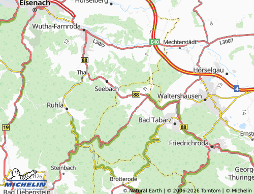 MICHELIN-Landkarte Schmerbach - ViaMichelin