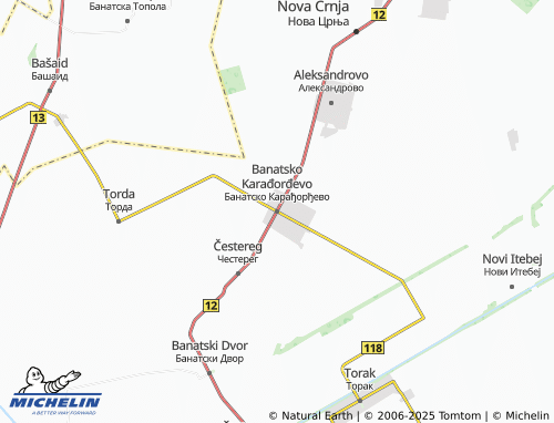 Carte MICHELIN Banatsko Karađorđevo - ViaMichelin