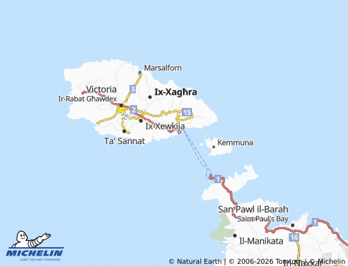 Mappa MICHELIN L-Imġarr - ViaMichelin