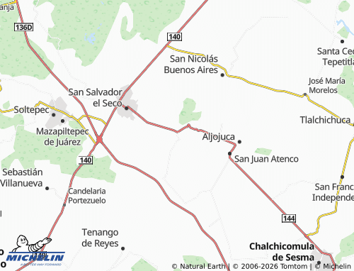 Mapa MICHELIN Santa María Coatepec - ViaMichelin