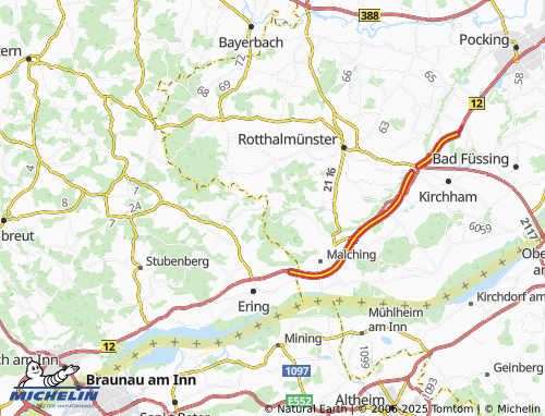 MICHELIN Halmstein map - ViaMichelin