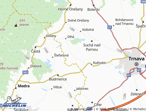MICHELIN-Landkarte Borová - ViaMichelin