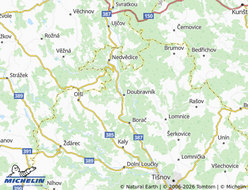 Mappa MICHELIN Doubravník - ViaMichelin