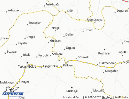 MICHELIN Örgülü map - ViaMichelin