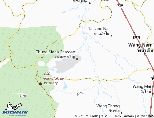 MICHELIN Thung Maha Charoen map - ViaMichelin