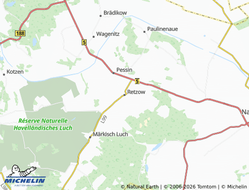 MICHELIN Retzow map - ViaMichelin