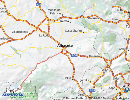 MICHELIN Albacete map - ViaMichelin