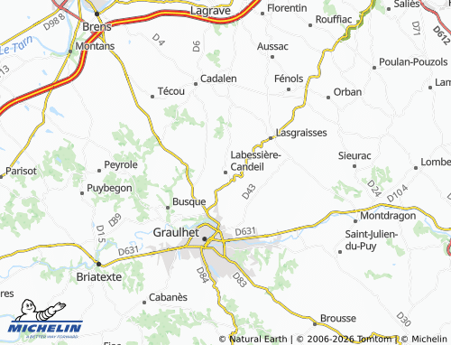 Mappa MICHELIN Labessière-Candeil - ViaMichelin