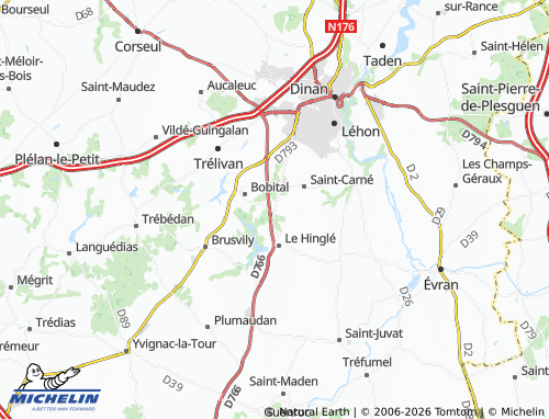 MICHELIN Le Hinglé-les-Granits map - ViaMichelin