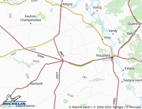 Mappa MICHELIN Tourcelles-Chaumont - ViaMichelin