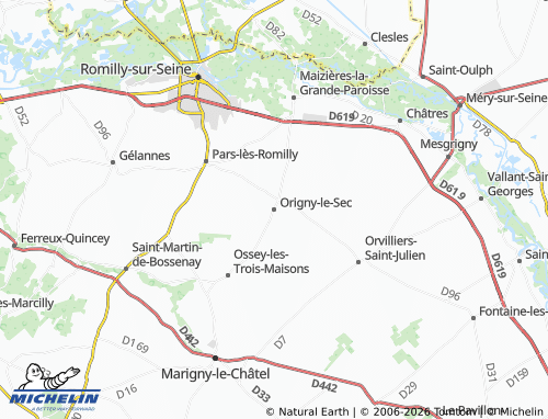 Mappa MICHELIN Origny-le-Sec - ViaMichelin
