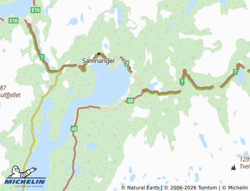 MICHELIN-Landkarte Tysse - ViaMichelin