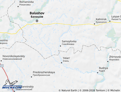 MICHELIN-Landkarte Samoilowski Rajon - ViaMichelin