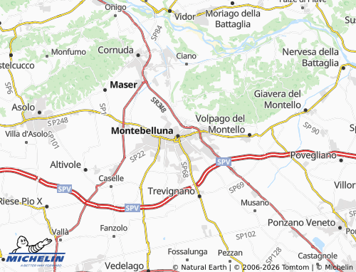 MICHELIN-Landkarte Montebelluna - ViaMichelin