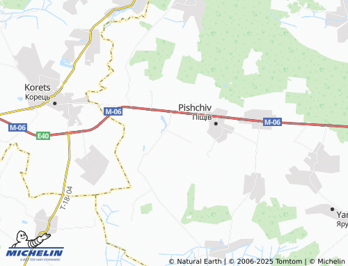 MICHELIN Velyka Derazhnia map - ViaMichelin