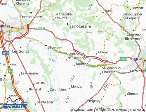 Mapa MICHELIN Dompierre-sur-Charente - ViaMichelin