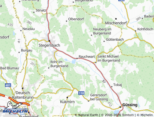 MICHELIN Rauchwart map - ViaMichelin