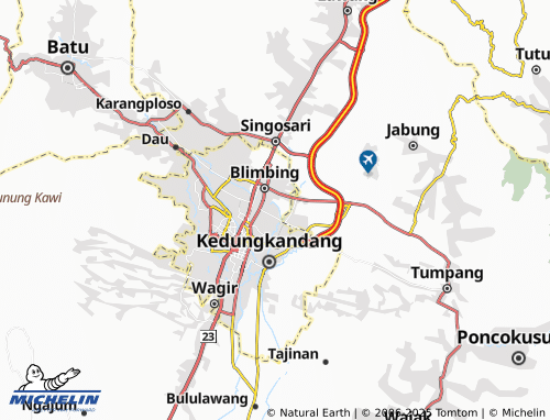 Mappa MICHELIN Pandanwangi - ViaMichelin