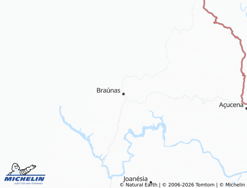 Carte MICHELIN Braúnas - ViaMichelin